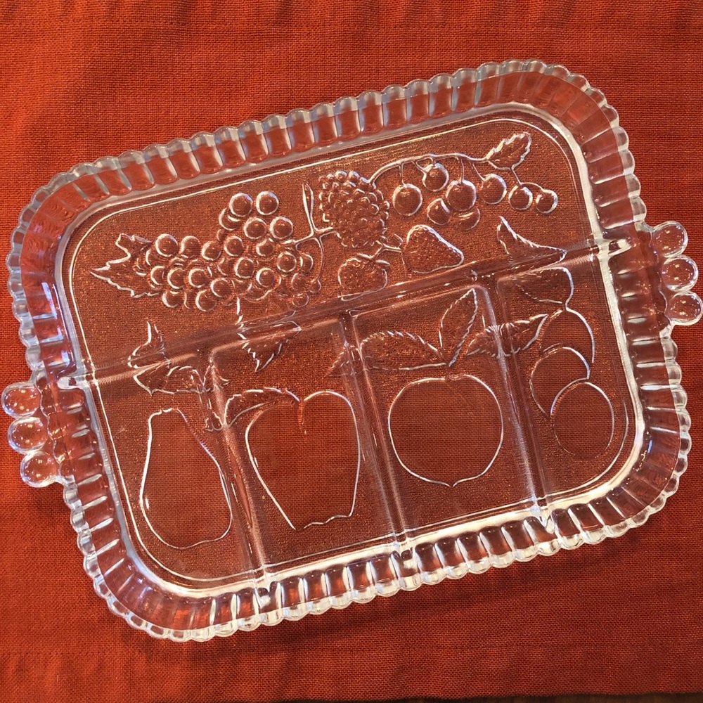 1950’s Vintage Glass Snack Serving Tray